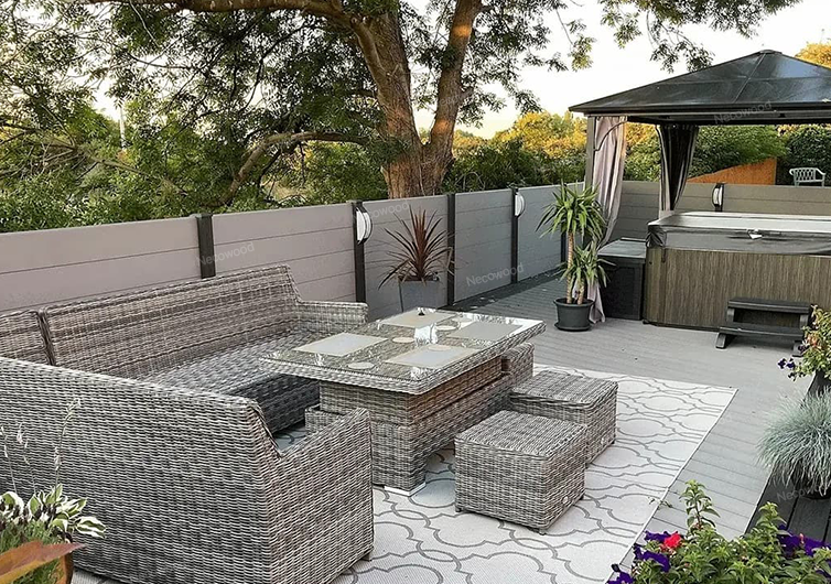 Necowood, 세련되고 오래 지속되는 야외 공간을 위한 WPC 울타리 패널 출시