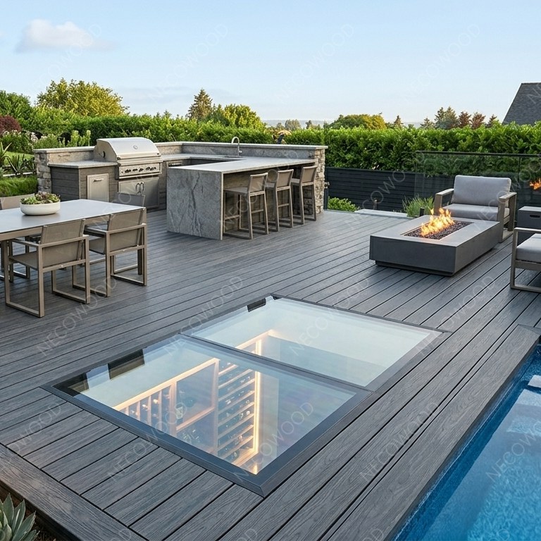 내구성 그 이상: Necowood, 2026년 차세대 360° 쉴드 공압출 WPC 공개