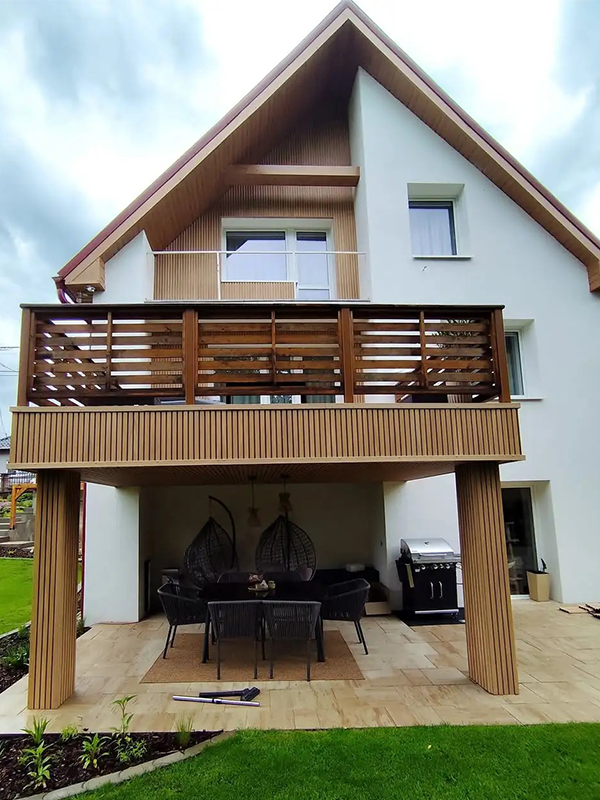 NECOWOOD 실외 ​​벽 패널 응용 분야